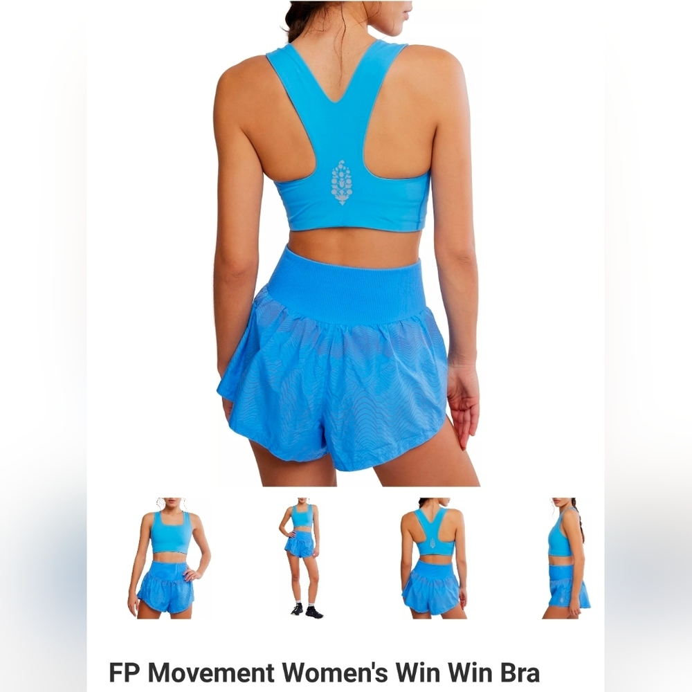 FP Movement Women's Win Win Bra in Bright Blue SIZE SMALL NWT
